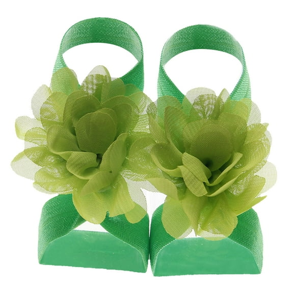 22 Pairs Slides Size 2 Solid Chiffon Flower Barefoot Sandals Pool Shoes Toddler Feet Accessories Girl Slides For Baby Girl Sandals for Kids Girls Girls Platform Sandals Toddlers Girl