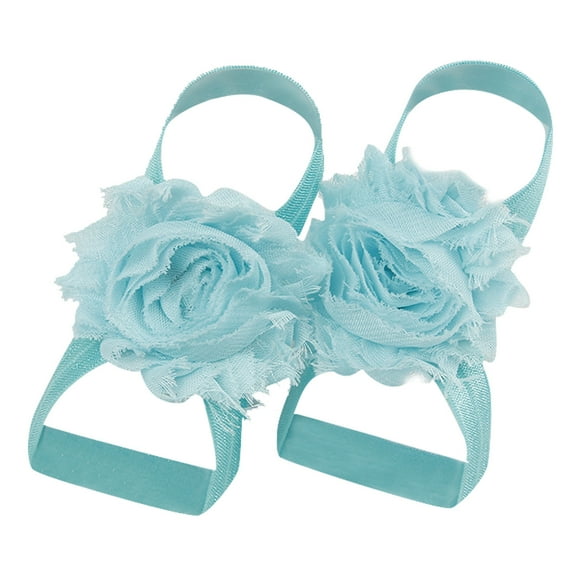 22 Pairs Solid Chiffon Flower Barefoot Sandals Feet Accessories For Baby Girls Toddlers Kids Kids Summer Outdoor Shoes H