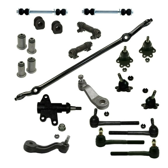 22 Pc Steering Tie Rod Ends & Sway Bars Center Link with Idler & Pitman Arms Front Sway Bar Frame Bushings - 27mm (1.06 Inch)