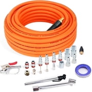 22 Pcs Air Compressor Kit, 3/8 inch x 25 ft PVC Hose, Air Tool Accessories, 1/4 inch Fitting