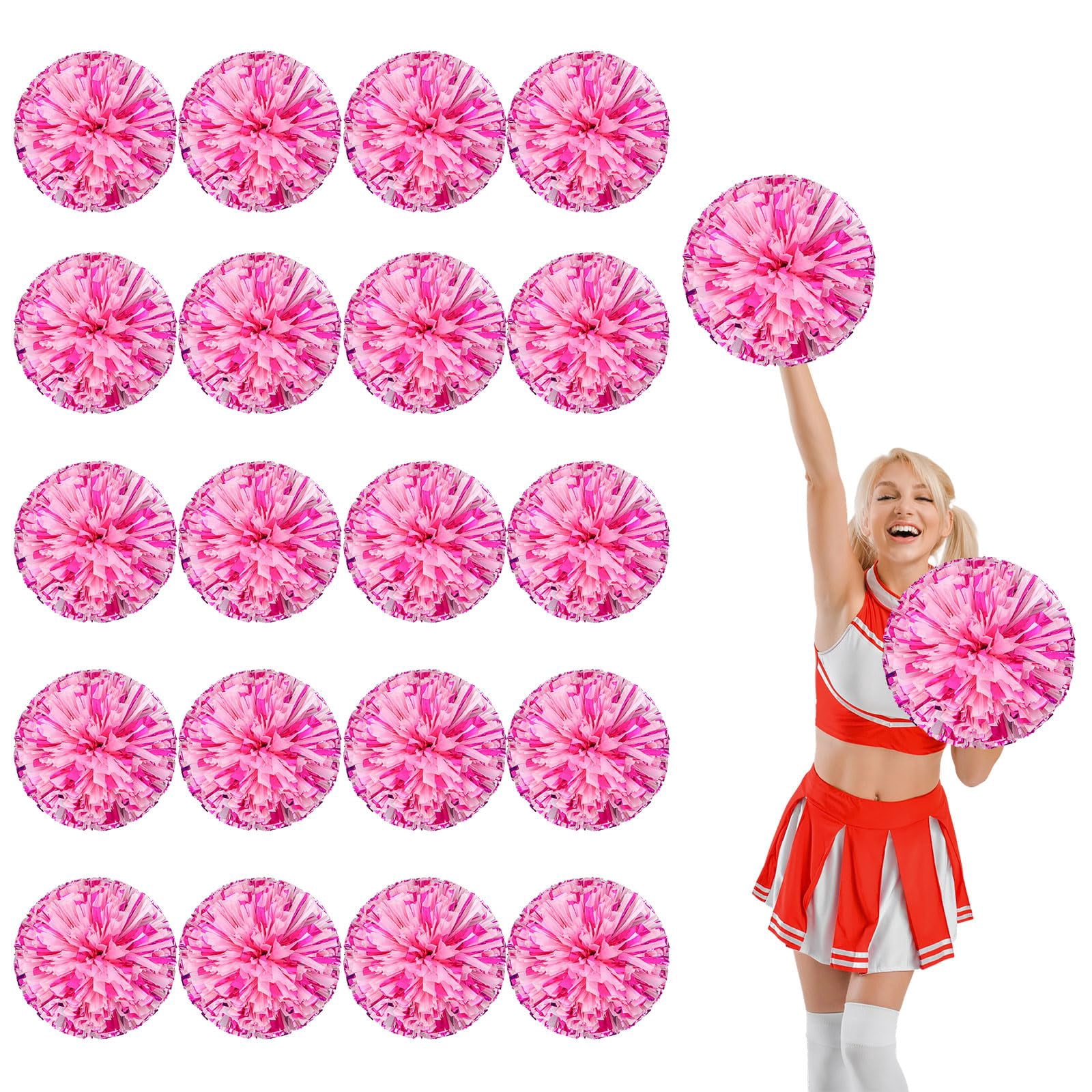 22 Pcs Cheerleading poms,pom poms Cheerleading with Four Finger Payment Cheer Pom Pomsfor Dance, Matches, Team Spirit Sports