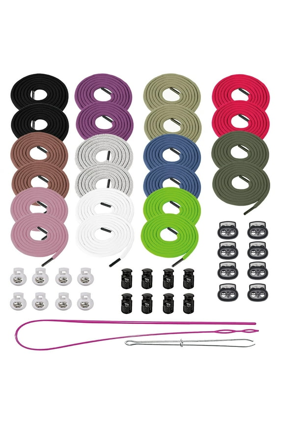22 Pcs Drawstring Cord Replacement Hoodie String Cording with Metal Tip 24Pcs Cord Locks Stopper Toggle,2Pcs Threader Tool for Sweatpants Clothings Pants Jackets Coats Hoodie Clothing Jackets Coat