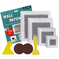 thumbnail image 1 of 22 Pcs Drywall Repair Kit, All-in-One Wall Patch, 2/4/6/8 in Sizes, Aluminum Alloy and Fiberglass, Includes 16 Patches, 2 Scrapers, 4 Sandpapers, Paintable for Seamless Finish, 1 of 1