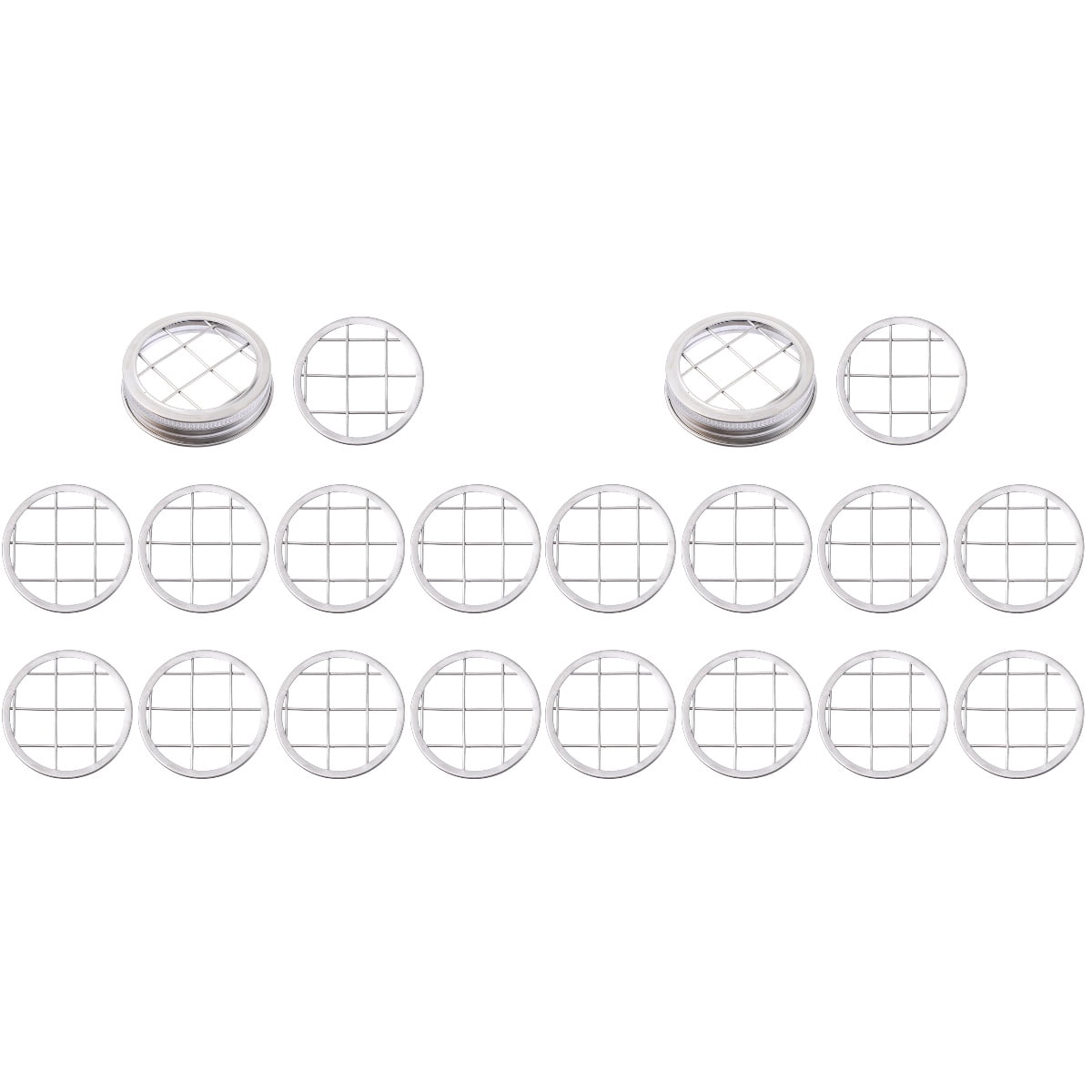 22 Pcs Flower Cover Vase Frogs Round Jar Lid Metal Flower Lid Mason