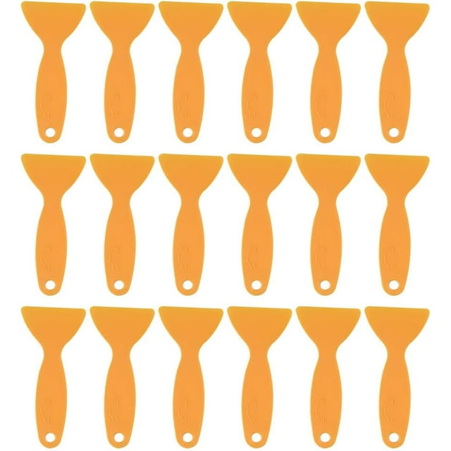 22 Pcs Glue Spreaders Polycarbonate Glue Scraper Glue Smear Glue Applicator (Yellow Small)