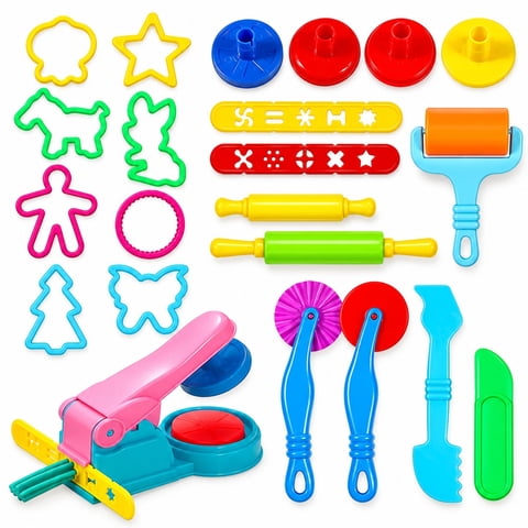 22 Pcs Play Dough Tools Kit, Playdough Pack Sets for Kids Ages 3-4, Birthday Party Favors, Toys for Girls 3 4 5 6 Years