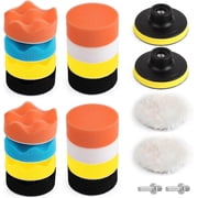 22 Pcs Polishing Pads Kit,3 Inch Sponge Buffing Pads,Buffer for Car Detailing, Polishing Wheel for Drill,Car Buffer Polisher Kit Drill Buffing Kit for Car Polishing, Waxing, Sealing Glaze