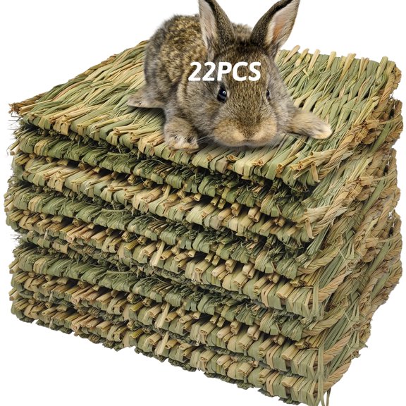 22 Pcs Woven Straw Pet Bed Liners for Small Animals