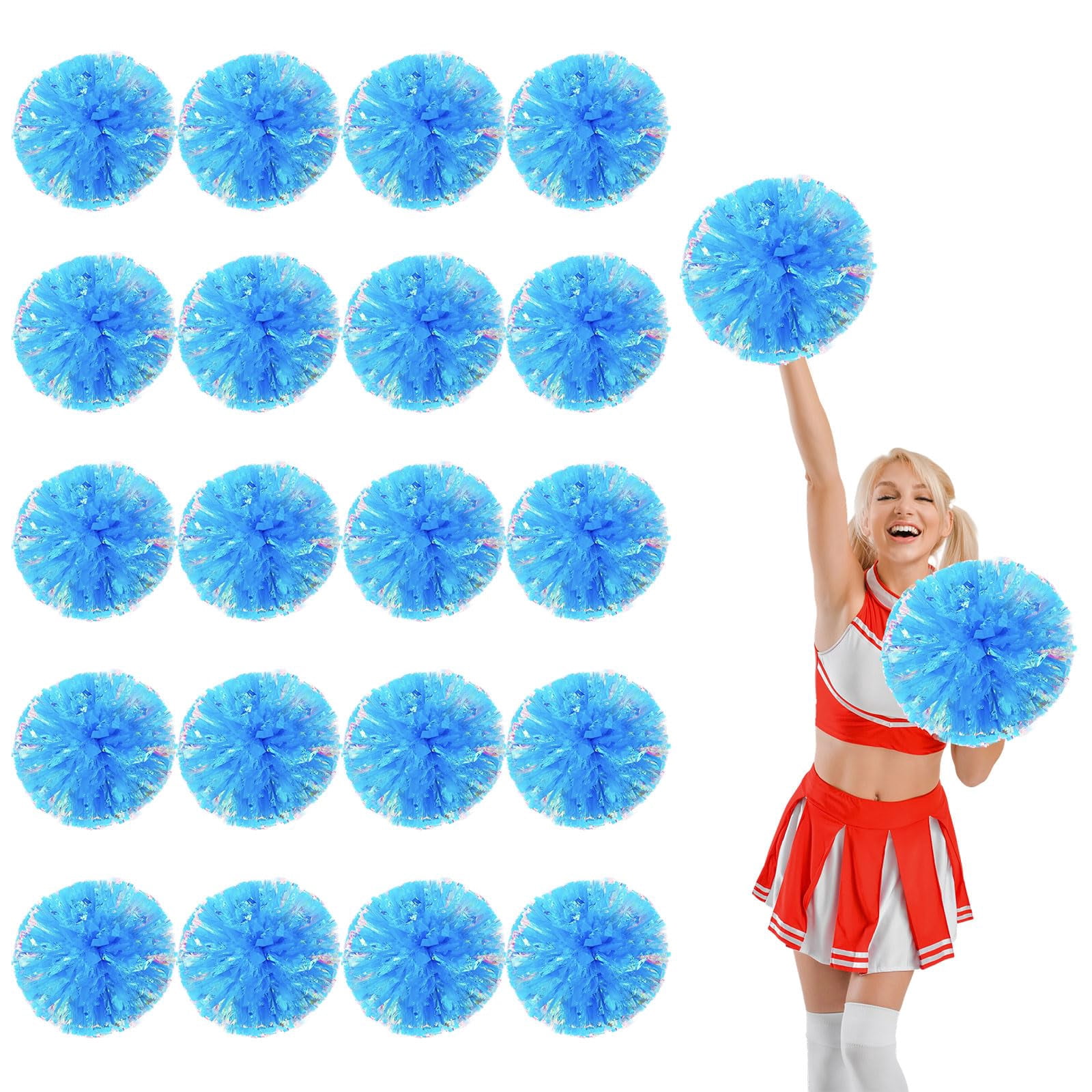 22 Pcs pom poms Cheer,pom poms Cheerleading with Finger Holes Cheer Pom Pomsfor Dance, Matches