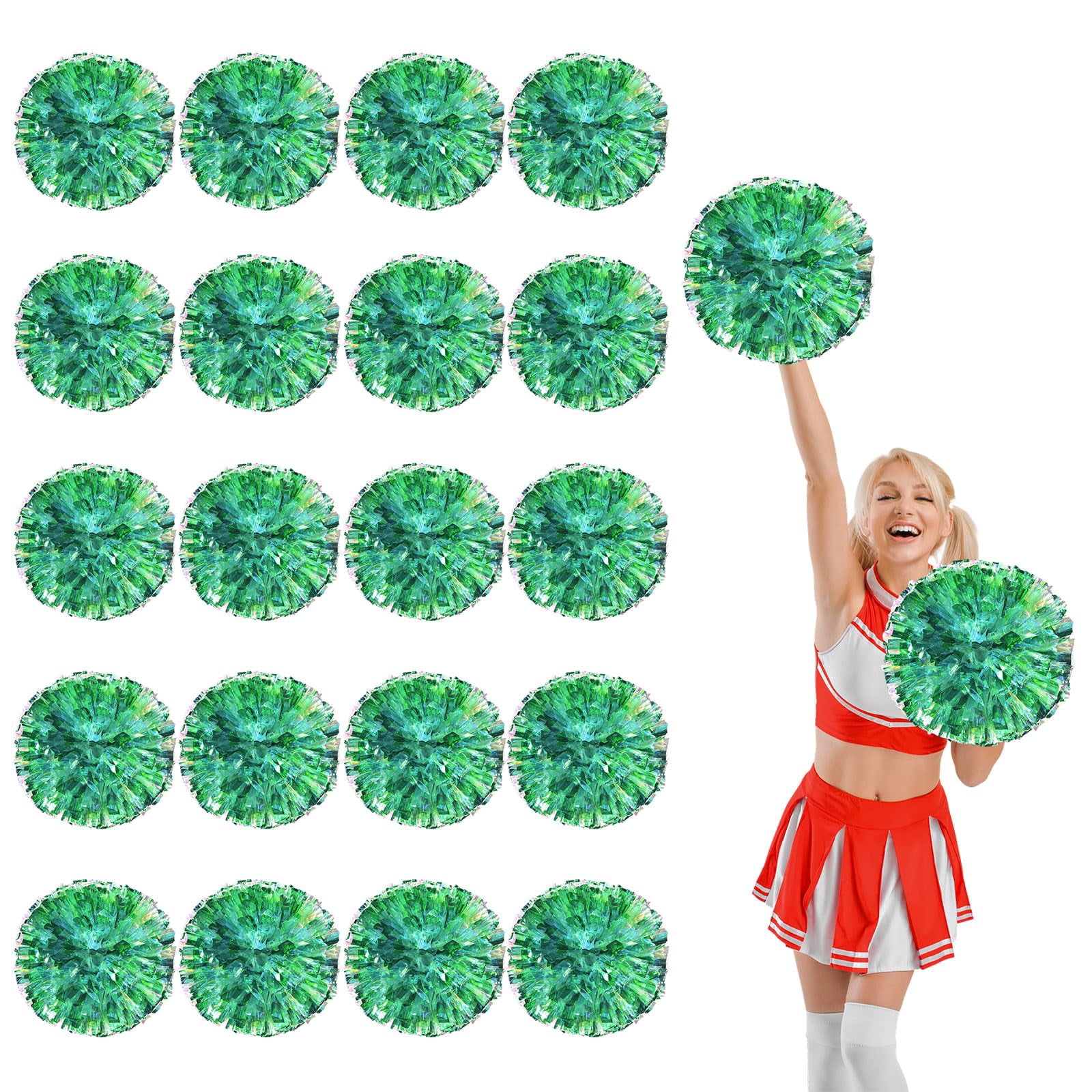 22 Pcs pom poms Cheer,pom poms Cheerleading with Finger Holes Cheer Pom Pomsfor Dance, Matches