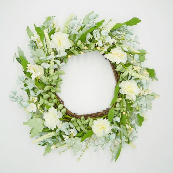 22" Peony, Eucalyptus Wreath
