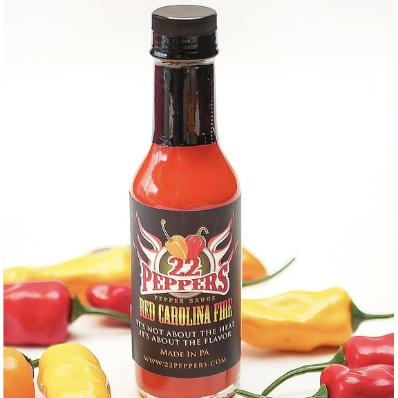 22 Peppers - Red Carolina Fire Pepper Sauce- All-Natural Homegrown Hot Sauce