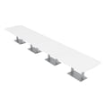 thumbnail image 1 of 22 Person Arc Rectangle Powered Modular Boardroom Table Square Bases, 1 of 5