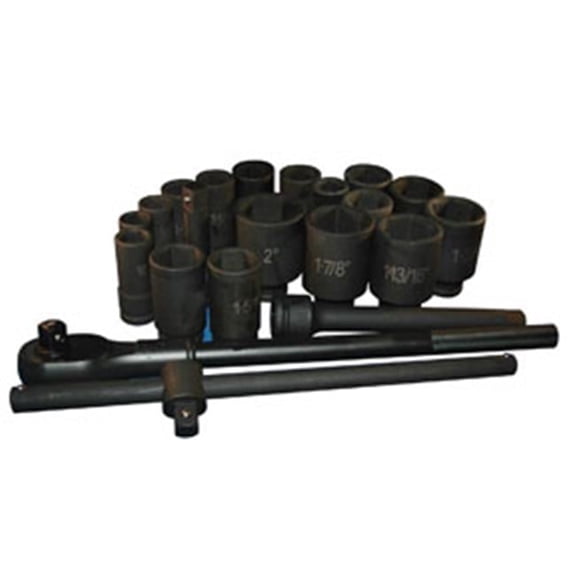 22 Piece 3/4-Inch Drive SAE Deep Impact Socket Set