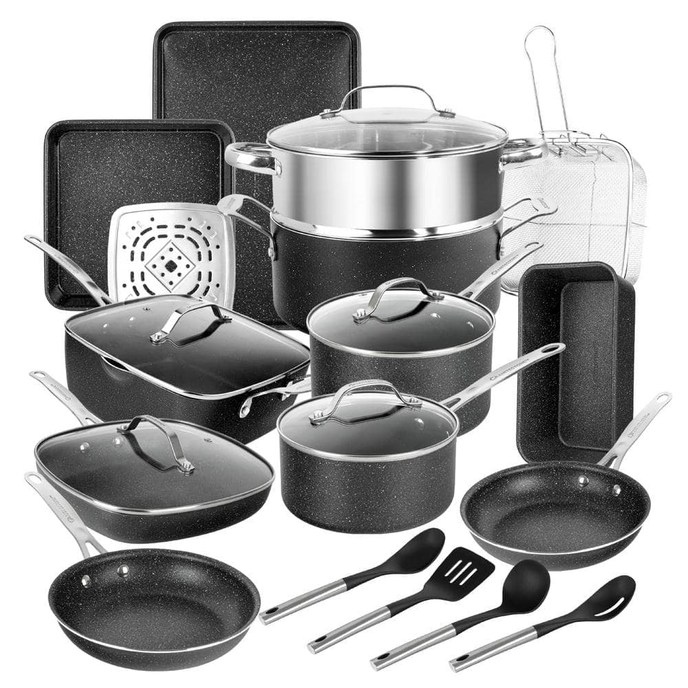 22 Piece Aluminum Ultra Durable Non Stick Diamond Infused Cookware Set 22-piece-aluminum-ultra-durable-non-stick-diamond-infused-cookware-set