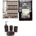 thumbnail image 1 of 22 Piece Bathroom Accessories Set: Complete Bath Decoration Include Bath Mats, Shower Curtain, Towels, Ceramic Toothbrush Holder/Cup/Soap Pump/soap Dish (Zen Brown)…, 1 of 4