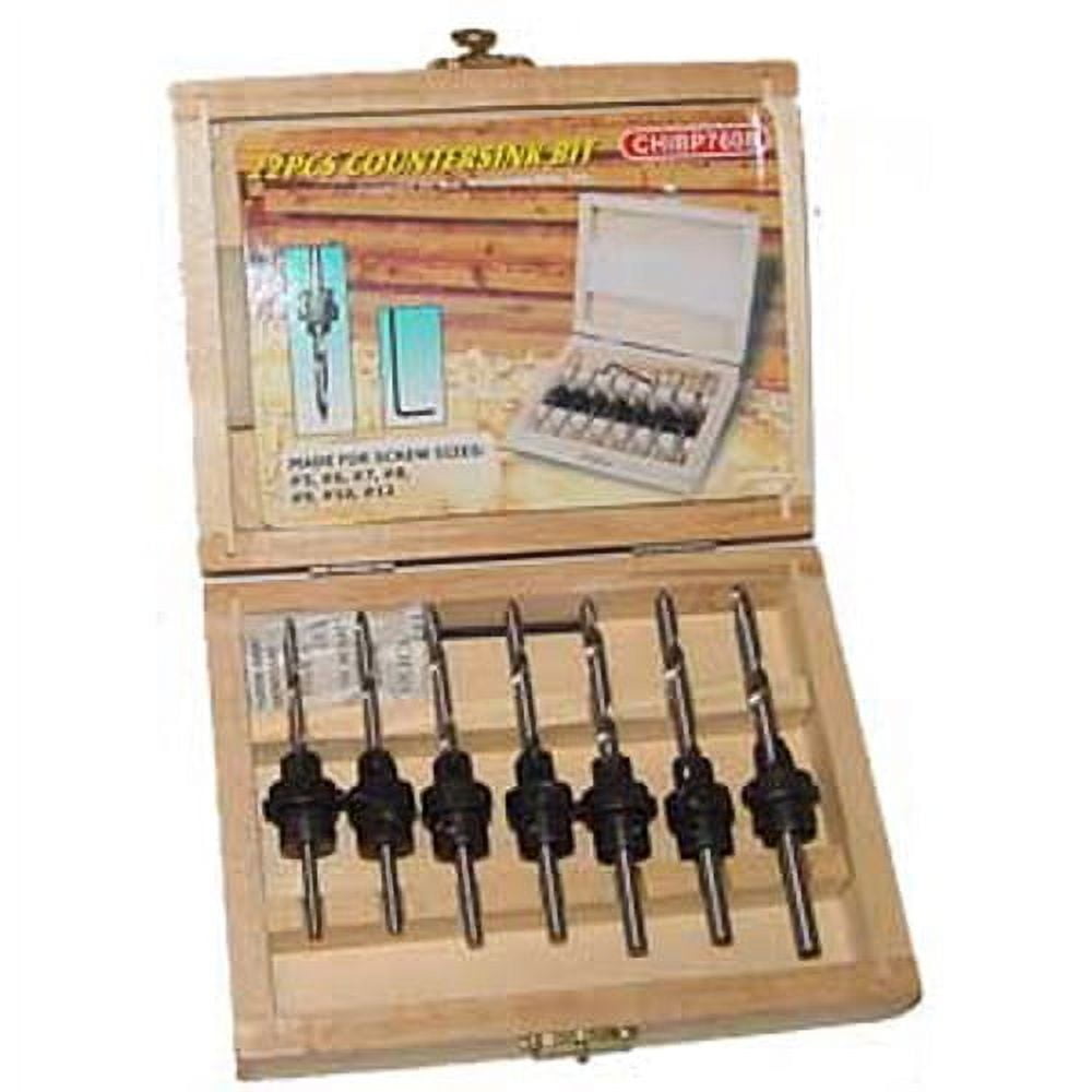 22 Piece Countersink Drill Bit Sets W/Case Counter Sink New