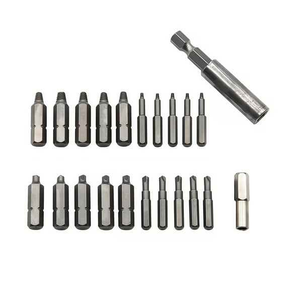 22 Piece Heavy Duty Broken Screw Extractor Set Professional Repair Tools