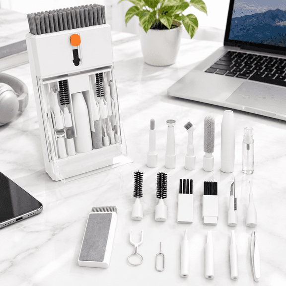 22-Piece Square Electronic Cleaning Kit for Laptops, Keyboards and Screens