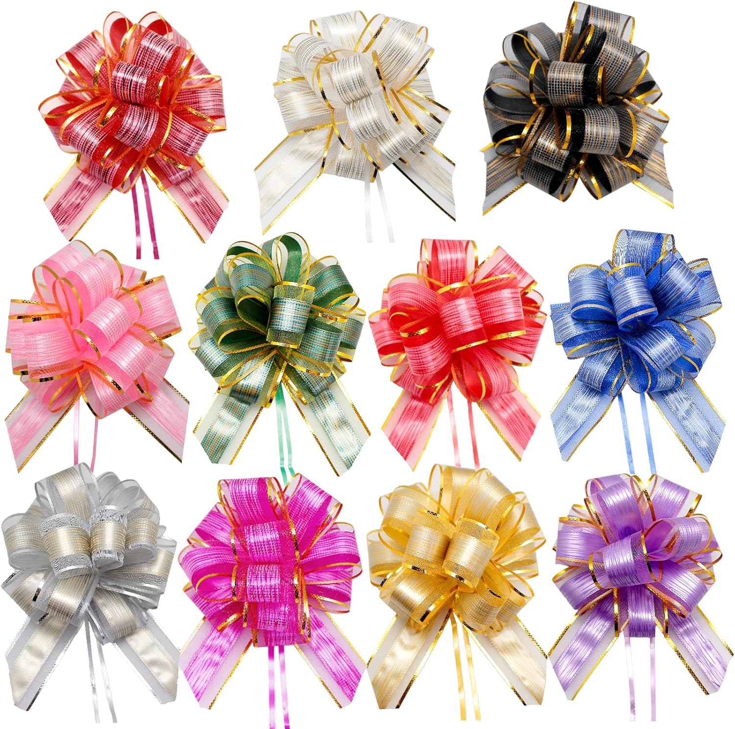 22 Pieces Pull Bow Gift Wrapping Bow Large Ribbon Pull Bows for ...