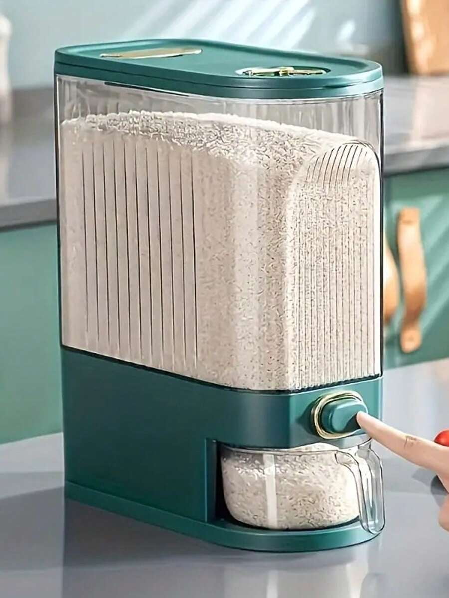 Shop Rice Dispenser 22-Pound Capacity Rice Storage Dispenser with Measuring Cup, Date Dial ...