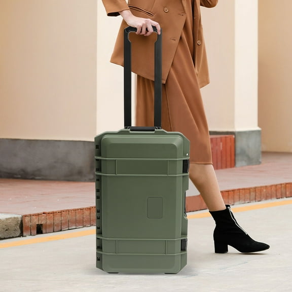 22" Protective Camera Case Camera Hard Case Protective Roller Camera Carrying Case W/Foam Wheel