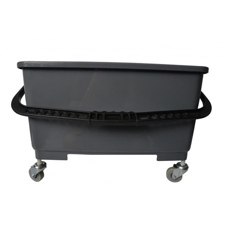22-QT Microfiber Wet Mop Bucket, Grey, W/Casters (each)