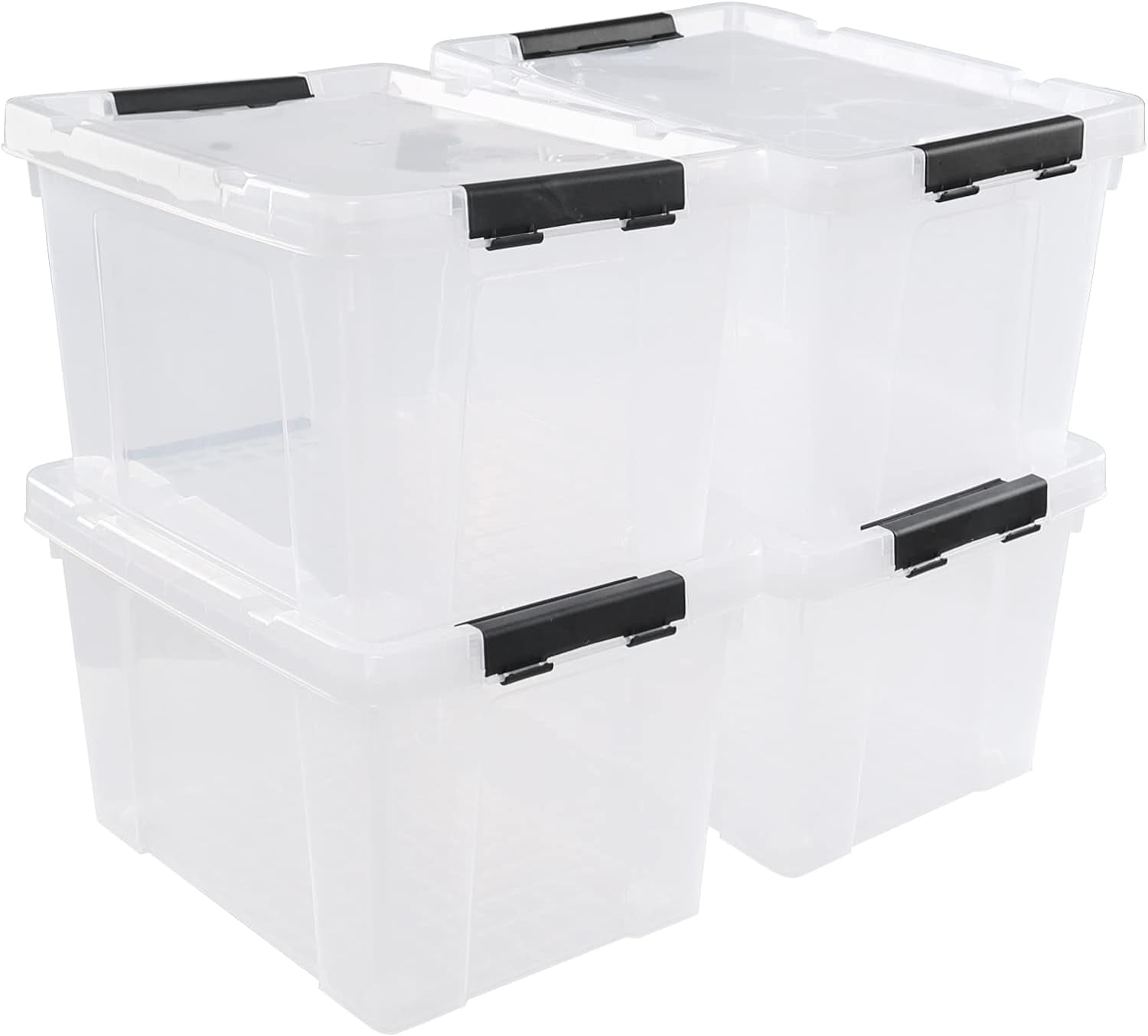 22 Quart Clear Storage Tote with Wheels, 4 Pack Organizer Bin - Walmart.com