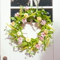 thumbnail image 1 of 22" Ranunculus, Speedwell Wreath, 1 of 4