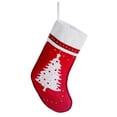 thumbnail image 1 of Allstate 22" Red and White Embroidered Tree with Rhinestones Christmas Stocking, 1 of 4