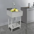 thumbnail image 1 of 22"Restaurant Kitchen Sink,Stainless Steel Sink,Free Standing Commercial Kitchen, 1 of 20