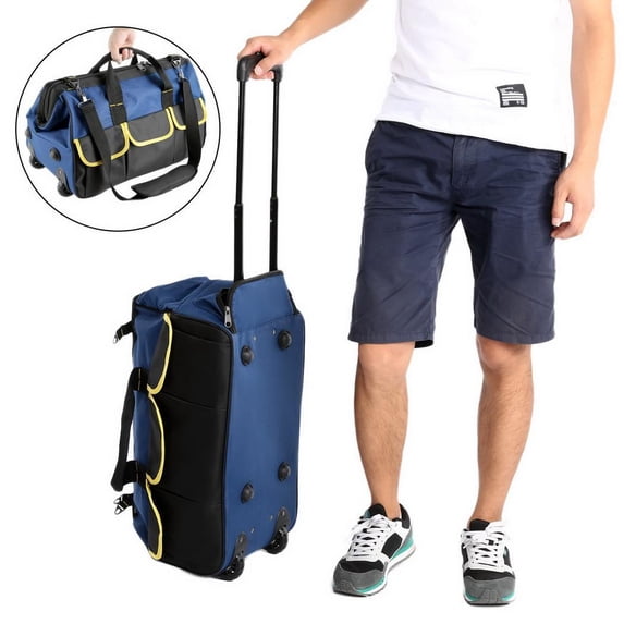 22'' Rolling Mobile Tool Bag Box Storage Heavy Duty Portable Carry on ...
