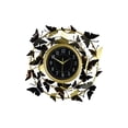 thumbnail image 1 of 22" Round Gold and Silver Butterfly Wall Clock, 1 of 5