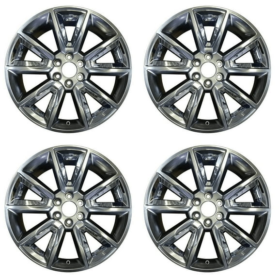 22" SET OF 4 Wheels For 2015-2020 Chevy Silverado 1500 Suburban Tahoe Hyper Silver OEM Design Replacement Rim