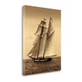 thumbnail image 1 of 22" Sailing the Dramatic Seas Sepia Tone Giclee Wrap Canvas Wall Art, 1 of 1