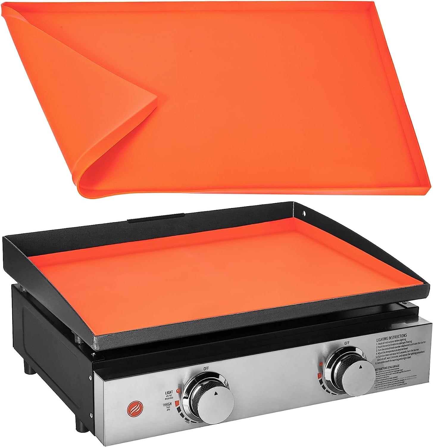 Tapis En Silicone Pour Grille Blackstone De 43,2 Cm, 43,2 Cm, Toutes Saisons, Housse De Protection En Silicone De Qualité Alimentaire Pour Barbecue Blackstone à Dessus Plat