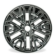 22 Single 22x9 Machined Black Wheel For Chevy GMC Sierra Denali Silverado Suburban Tahoe Yukon XL 1500 2019-2022 OEM Design Replacement Rim