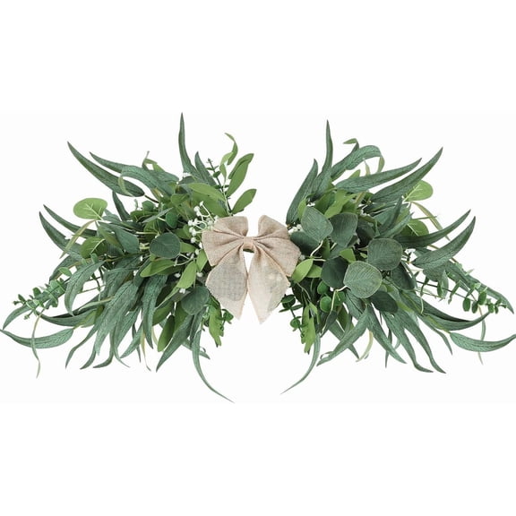 22'' Spring Wreaths for Front Door, Summer Spring Floral Swag Blue Door Wreath with Wildflower Lanvender, Wall Porch Window Home Decorations Indoor & Outdoor(B)