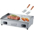 22" Stainless Steel Commercial Electric Griddle with Adjustable
