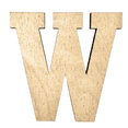 thumbnail image 1 of 22" Tall Birch Plywood Letter W | 1/4" Thick | Krafty Supply Letters | RockTimes, 1 of 4