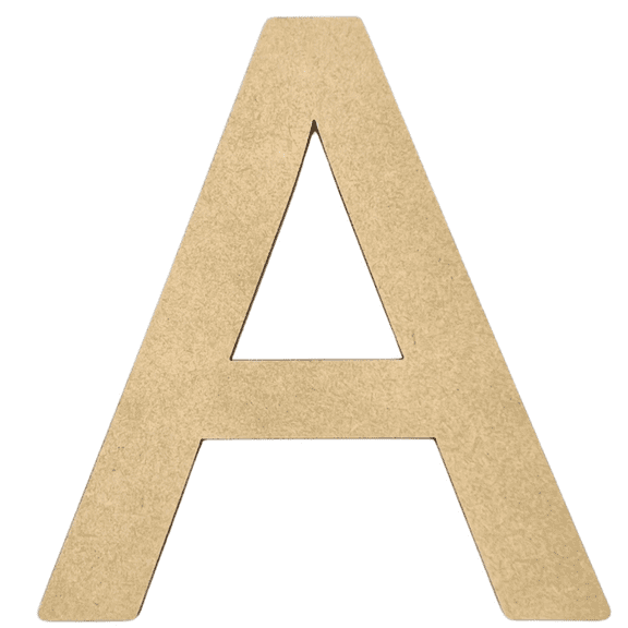 22" Tall MDF Letter A | 1/4" Thick | Krafty Supply Letters | Arial | Wooden Letter