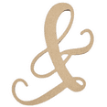 thumbnail image 1 of 22" Tall MDF Wood Letter & "And Symbol" Ampersand | 1/8" Thick | Wood Craft Letter | Starfish Font, 1 of 3