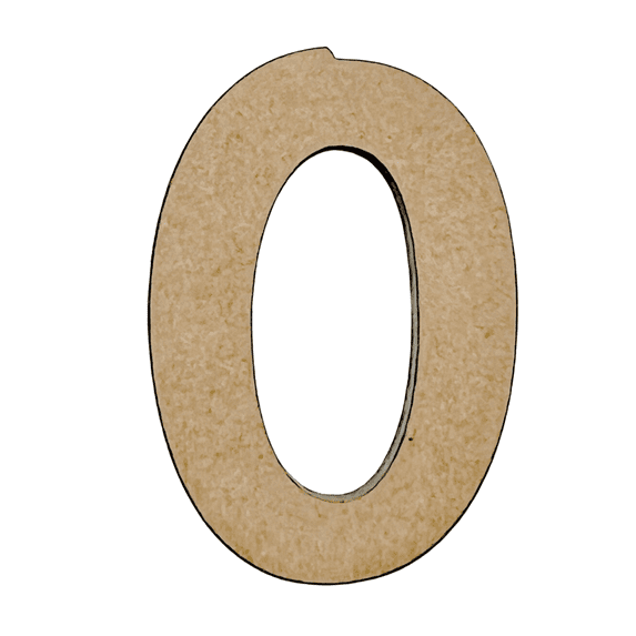 22" Tall MDF Wood Letter O | 1/8" Thick | Wood Craft Letter | Krafty Supply | American Font