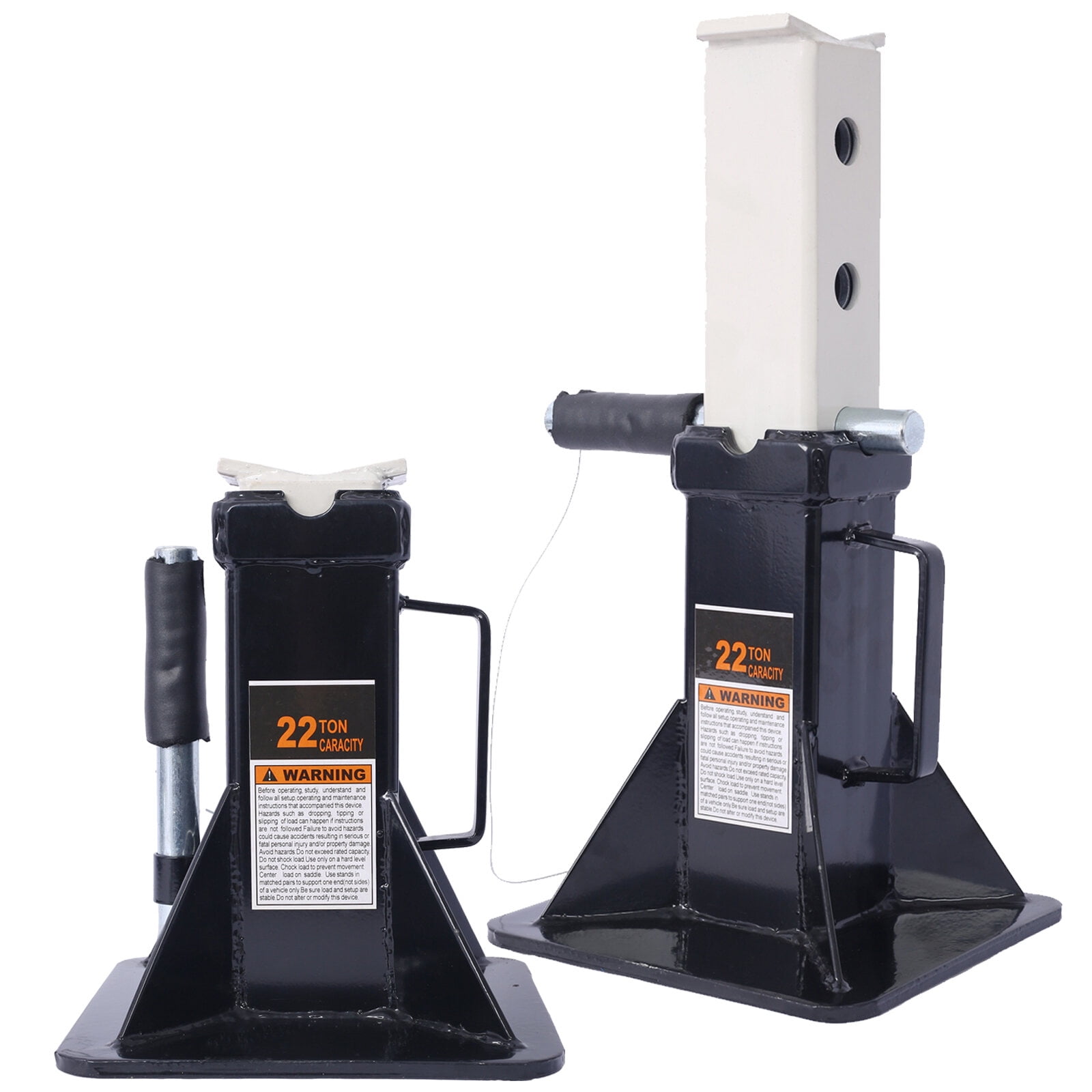 22 Ton (44,000 lb) Heavy Duty Car Jack Stands with Locking Pins - Professional Grade Steel Jack Stands for Trucks & SUVs (1 Pair, 12"-20" Height Range)