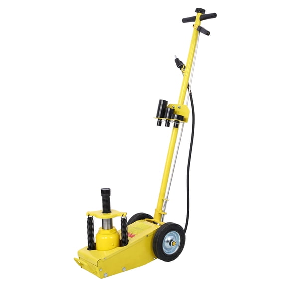 22 Ton Hydraulic Floor Jack - Air Operated Axle Jack with Extension Saddle Set & Wheels