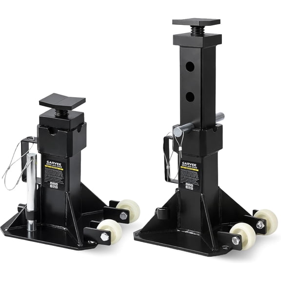 22 Ton Jack Stands Pair Dual Stage Lift Pin Lock 13.8-19.7 In for Trucks