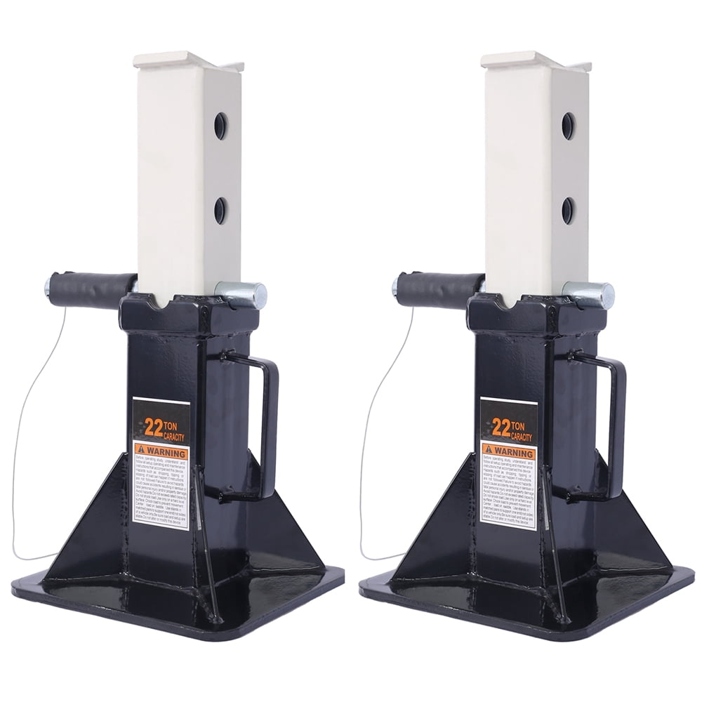 22 Ton Jack Stands with Rubber Cap and Safety Pin 44,000 lbs Capacity, Adjustable Height for Lifting SUV, Pickup Truck, Car and UTV/ATV, 1 Pair