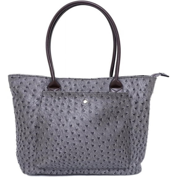 22 Tote | Tote bag for women | Shoulder bag | Multi Pockets | Personal Item travel bag | Ostrich Vegan large tote bags
