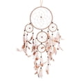 thumbnail image 1 of 22" Traditional Beige Dream Catcher with Feathers Wall or Car Hanging Ornament 5 Circles, 1 of 3