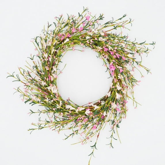 22" Two-Tone Pink Buttercup Wreath